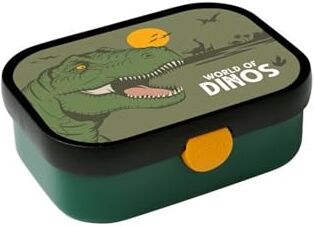 Mepal Porta Pranzo Campus Porta Pranzo Bento per Bambini Porta Pranzo con Scomparto Bento e Forchetta Con Chiusura a Clip Senza BPA e Lavabile in Lavastoviglie 750 ml Dino