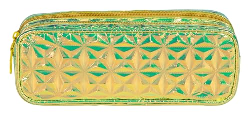 Clairefontaine Astuccio portapenne rettangolare olografico 2 scomparti, 22 x 8 x 10 cm, colore: Verde