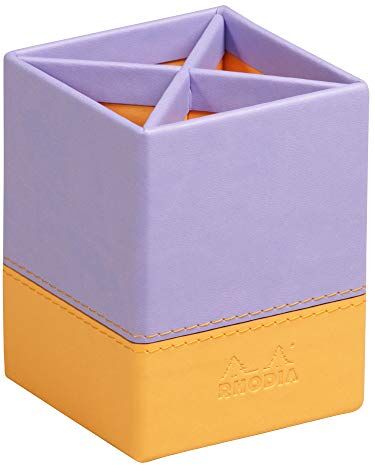 Rhodia Portamatite rama, 8x8 cm, cucitura a punto sella, similpelle iris