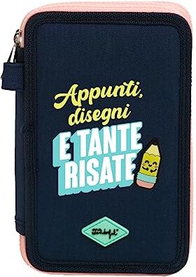 Mr. Wonderful Mr.Wonderful Astuccio completo per la scuola con 3 compartimenti Appunti, disegni e tante risate