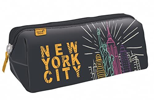 Quo Vadis Collezione: CITIES TROUSSE TRIANGULARIO SCOLARE 1 scomparto grande per penne, matite e pennarelli Formato 23x8x8 cm Visuel New York