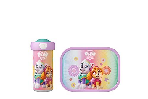 Mepal Set da Pranzo Campus Set da Pranzo per Bambini con Bicchiere e Porta Pranzo Set da Pranzo per la Scuola Lavabile in Lavastoviglie e senza BPA 300 ml + 750 ml Paw Patrol Girls