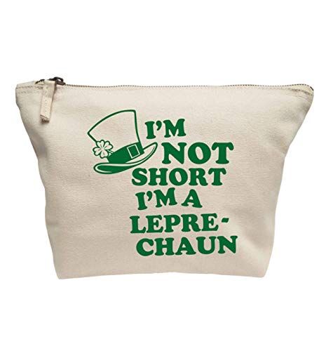 Creative Flox Astuccio per trucchi creativo, con scritta"Not Short I'm a Leprechaun