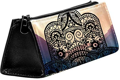 EZIOLY Hippie Bohemian portapenne, astuccio per cancelleria, astuccio compatto con cerniera