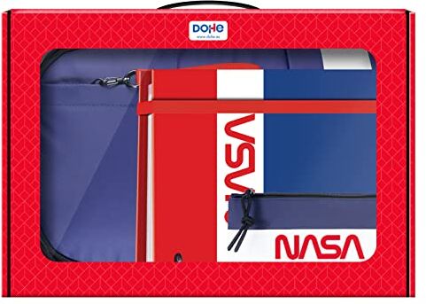 DOHE Valigetta regalo Zaino, Raccoglitore ricambio e Astuccio triplo Nasa Flag