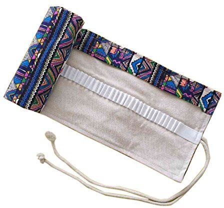 WSLCN 36/48/72/108 Fori Tela Matita Wrap Viaggio Disegno Matita Rotolo Per Artista Roll Up Matita Bag Pen Case Holder Sacchetto di Immagazzinaggio Portatile Bohemian 108 Fori