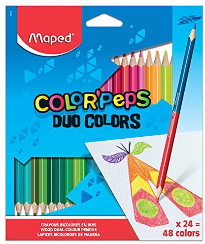 Maped Pastelli Triangolari Duo Color'Peps X24