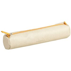 Rhodia Astuccio Tondo Beige 21,5 x 5,5 cm Vere cuciture arancioni Interno Jersey Avorio Simil Cuoio per penne, matite, pennarelli, piccole forniture rama Rhodia Astuccio Tondo Beige 21,5 x 5,5 cm Vere cuciture arancioni Interno Jersey Avorio Simil Cuoio per penne, matite, pennarelli, piccole forniture rama
