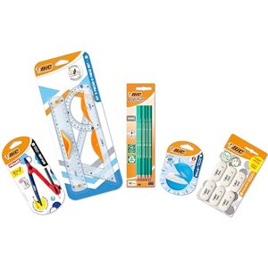 Kit di Materiale Scolastico BIC - Compasso, Matite, Gomme Kit di Materiale Scolastico BIC - Compasso, Matite, Gomme
