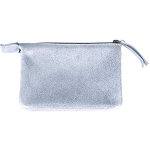 Clairefontaine Piccola Pochette Plume con due scomparti in vera pelle, color Blu cielo Clairefontaine Piccola Pochette Plume con due scomparti in vera pelle, color Blu cielo