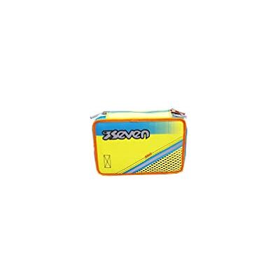 Seven Astuccio 3 zip Giallo Fluo Seven Astuccio 3 zip Giallo Fluo