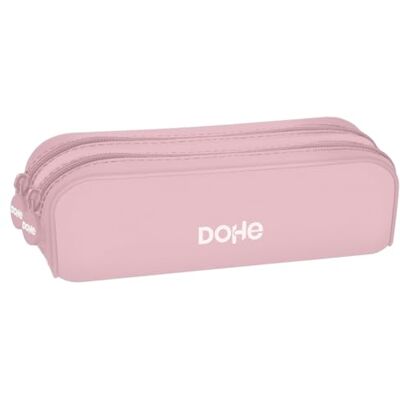 DOHE Astuccio scolastico doppio in silicone 2 scomparti con cerniere, portapenne rettangolare multiuso, morbido al tatto, dimensioni 20 x 6 x 7 cm Serenity Rosa, Rosa, 20x6x7 cm, Doppia (2 DOHE Astuccio scolastico doppio in silicone 2 scomparti con cerniere, portapenne rettangolare multiuso, morbido al tatto, dimensioni 20 x 6 x 7 cm Serenity Rosa, Rosa, 20x6x7 cm, Doppia (2