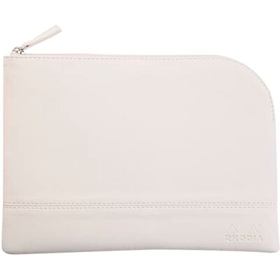 Rhodia Astuccio con cerniera simil cuoio 21x28cm Bianco Rhodia Astuccio con cerniera simil cuoio 21x28cm Bianco