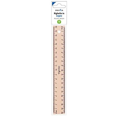 Pryma Righello in Legno 20 cm – Righello Graduato Resistente e Preciso, Scala in cm e mm, Ideale per Scuola, Ufficio e Disegno Pryma Righello in Legno 20 cm – Righello Graduato Resistente e Preciso, Scala in cm e mm, Ideale per Scuola, Ufficio e Disegno