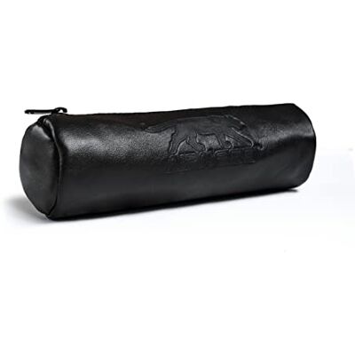 Oxford Airness Astuccio rotondo 22 x 7 cm, con chiusura lampo, in pelle ebano, colore: Nero Oxford Airness Astuccio rotondo 22 x 7 cm, con chiusura lampo, in pelle ebano, colore: Nero