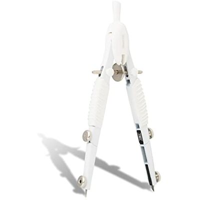 Aristo Topline Mat Series Compasso a regolazione rapida (cerchi fino a 370 mm di diametro, mine di ricambio, manico in zinco pressofuso), bianco Aristo Topline Mat Series Compasso a regolazione rapida (cerchi fino a 370 mm di diametro, mine di ricambio, manico in zinco pressofuso), bianco