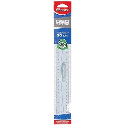 Maped Righello 30 Cm Doppia Milletratura Geometric Maped Righello 30 Cm Doppia Milletratura Geometric