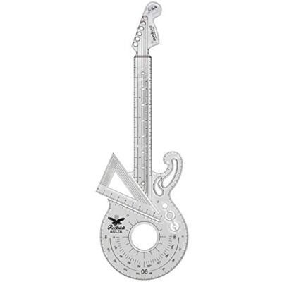 SUCK UK Righello Rockstar, 15 cm, goniometro e set quadrato a 60°, set di geometrie righello trasparente infrangibile set matematica righello in plastica trasparente set di righelli SUCK UK Righello Rockstar, 15 cm, goniometro e set quadrato a 60°, set di geometrie righello trasparente infrangibile set matematica righello in plastica trasparente set di righelli