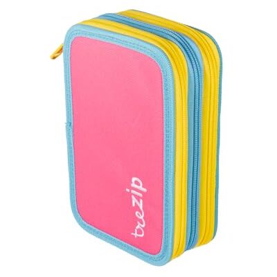 Pryma Astuccio 3 Zip 20x13x7 cm Astuccio Scolastico Multifunzionale con 3 Scomparti (Rosa) Pryma Astuccio 3 Zip 20x13x7 cm Astuccio Scolastico Multifunzionale con 3 Scomparti (Rosa)