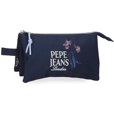Pepe Jeans Lenay Astuccio Triplo Marino 22x12x5 cm Poliestere 1,32L di Joumma Bags Pepe Jeans Lenay Astuccio Triplo Marino 22x12x5 cm Poliestere 1,32L di Joumma Bags