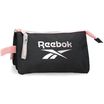 Reebok Beverly Astuccio Triplo Nero 22x12x5 cm Poliestere, Nero, Taglia unica, Astuccio triplo Reebok Beverly Astuccio Triplo Nero 22x12x5 cm Poliestere, Nero, Taglia unica, Astuccio triplo
