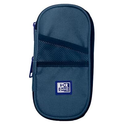 Oxford B-MAX Astuccio per la scuola in gomma elastica, materiale riciclato RPET blu navy, Blu mare, Astuccio scuola Oxford B-MAX Astuccio per la scuola in gomma elastica, materiale riciclato RPET blu navy, Blu mare, Astuccio scuola