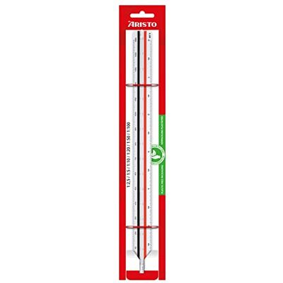 Aristo College Scala triangolare (riduzione 1:2,5:5:10:20:50:100, plastica, lunghezza 30 cm) per ingegneri e ingegneri meccanici (F) Aristo College Scala triangolare (riduzione 1:2,5:5:10:20:50:100, plastica, lunghezza 30 cm) per ingegneri e ingegneri meccanici (F)