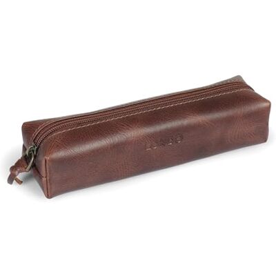 Londo Otto Angelino Astuccio in Vera Pelle con cerniera, portapenne, borsa per cartoleria Londo Otto Angelino Astuccio in Vera Pelle con cerniera, portapenne, borsa per cartoleria