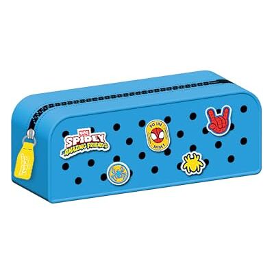 Seven Astuccio scuola in morbido silicone Spiderman con patch personaggi personalizzati, Cancelleria, Per bambini, Idea regalo, Prodotto ufficiale Seven Astuccio scuola in morbido silicone Spiderman con patch personaggi personalizzati, Cancelleria, Per bambini, Idea regalo, Prodotto ufficiale