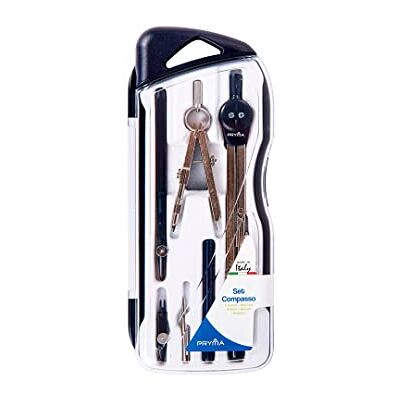 Pryma Compasso in Metallo con Asta Snodata e Balaustrino – Set 5 Pezzi per Disegno Tecnico, Geometria e Uso Scolastico Pryma Compasso in Metallo con Asta Snodata e Balaustrino – Set 5 Pezzi per Disegno Tecnico, Geometria e Uso Scolastico