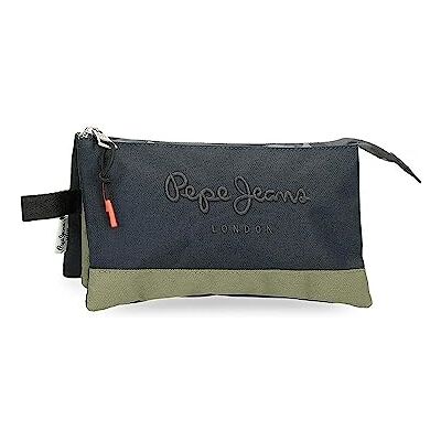 Pepe Jeans Cromwell Astuccio Triplo Nero 22x12x5 cm Poliestere, Nero, Taglia unica, Astuccio triplo Pepe Jeans Cromwell Astuccio Triplo Nero 22x12x5 cm Poliestere, Nero, Taglia unica, Astuccio triplo
