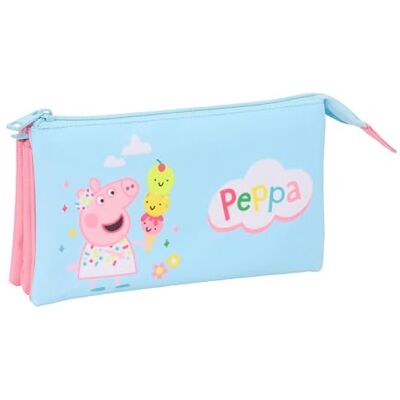 safta PEPPA PIG Astuccio triplo, astuccio per bambini, ideale per bambini in età scolastica, comodo e versatile, qualità e resistenza, 22 x 3 x 12 cm safta PEPPA PIG Astuccio triplo, astuccio per bambini, ideale per bambini in età scolastica, comodo e versatile, qualità e resistenza, 22 x 3 x 12 cm
