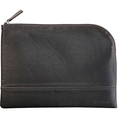 Rhodia Astuccio con cerniera simil cuoio Oro Dimensioni M (16 x 22 cm) vere cuciture Interno in tessuto arancione documenti, piccole forniture da ufficio Rhodia Astuccio con cerniera simil cuoio Oro Dimensioni M (16 x 22 cm) vere cuciture Interno in tessuto arancione documenti, piccole forniture da ufficio