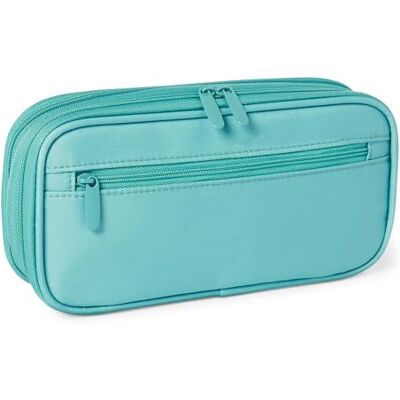 Basics Astuccio Multi-Scomparto, Portapenne Grande Capacità per Scuola e Ufficio, Taglia L, Tinta Unita Azzurro Tenue Basics Astuccio Multi-Scomparto, Portapenne Grande Capacità per Scuola e Ufficio, Taglia L, Tinta Unita Azzurro Tenue