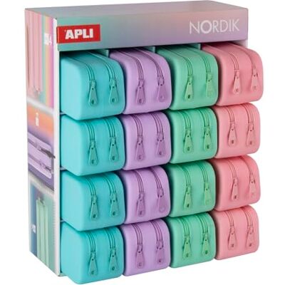 APLI Espositore astucci doppie in silicone Nordik colori assortiti APLI Espositore astucci doppie in silicone Nordik colori assortiti