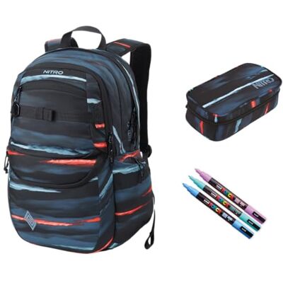 NITRO Future Hero Zaino - Casual, 38x51x23cm, Nero NITRO Future Hero Zaino - Casual, 38x51x23cm, Nero