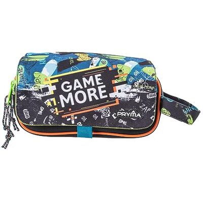 Pryma Astuccio Capiente 3 Scomparti, per Scuola Elementare e Media, 21 X 10.5 X 7 Cm, 3 Zip, Coperchio con Velcro con Etichetta Scrivibile (Game Bimbo) Pryma Astuccio Capiente 3 Scomparti, per Scuola Elementare e Media, 21 X 10.5 X 7 Cm, 3 Zip, Coperchio con Velcro con Etichetta Scrivibile (Game Bimbo)