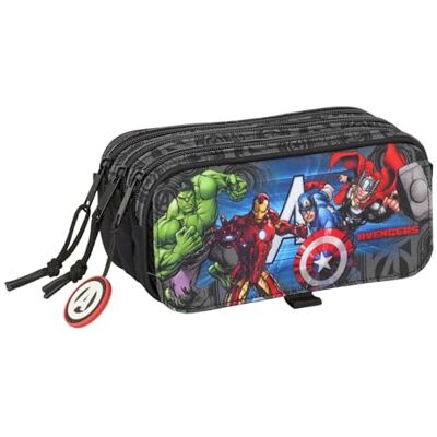 safta AVENGERS VENDETTA Astuccio triplo grande, astuccio per bambini, ideale per bambini in età scolastica, comodo e versatile, qualità e resistenza, 21,5 x 8 x 10 cm, Nero, M, Casual safta AVENGERS VENDETTA Astuccio triplo grande, astuccio per bambini, ideale per bambini in età scolastica, comodo e versatile, qualità e resistenza, 21,5 x 8 x 10 cm, Nero, M, Casual