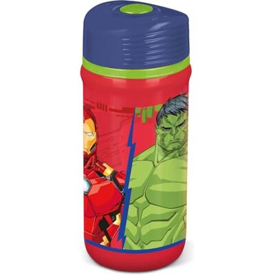 Tataway Marvel rossa e blu in plastica per bambini Avengers Hulk Iron Man 390 ml con chiusra antigoccia Tataway Marvel rossa e blu in plastica per bambini Avengers Hulk Iron Man 390 ml con chiusra antigoccia