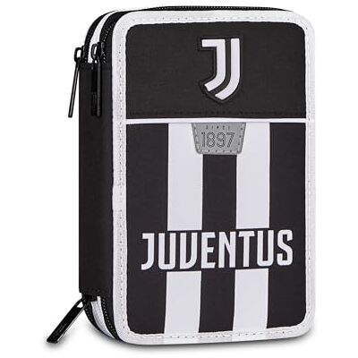 Seven Juventus Astuccio 3 Zip, Triplo Scomparto, Completo di Matite, Pennarelli, Colori, Accessori Zaino, Elementari, Medie, Bianconeri, Ragazze e Ragazzi, bianco/nero Seven Juventus Astuccio 3 Zip, Triplo Scomparto, Completo di Matite, Pennarelli, Colori, Accessori Zaino, Elementari, Medie, Bianconeri, Ragazze e Ragazzi, bianco/nero