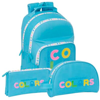 Set Zaino Benetton Spring - Zaino, Astuccio, Trousse Set Zaino Benetton Spring - Zaino, Astuccio, Trousse