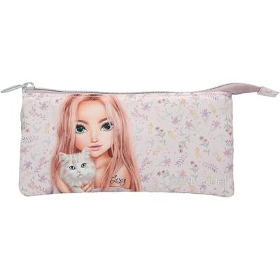 Depesche 13960 TOPModel Blooming Kitty Astuccio a ventaglio in Viola, con Motivo Floreale e Gatto, con 3 Scomparti e Chiusura a Zip. Depesche 13960 TOPModel Blooming Kitty Astuccio a ventaglio in Viola, con Motivo Floreale e Gatto, con 3 Scomparti e Chiusura a Zip.