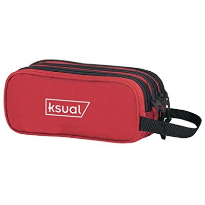 DOHE Ksual Portatutto triplo Colore rosso, rosso, 22 cm, Astucci DOHE Ksual Portatutto triplo Colore rosso, rosso, 22 cm, Astucci