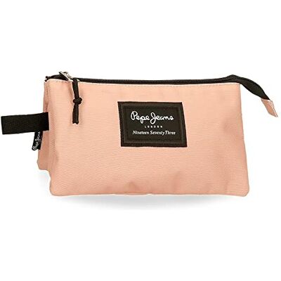 Pepe Jeans Aris, Accessori Da Viaggio Custodia Per Trucchi Bambine E Ragazze, Nudo, Astuccio triplo Pepe Jeans Aris, Accessori Da Viaggio Custodia Per Trucchi Bambine E Ragazze, Nudo, Astuccio triplo