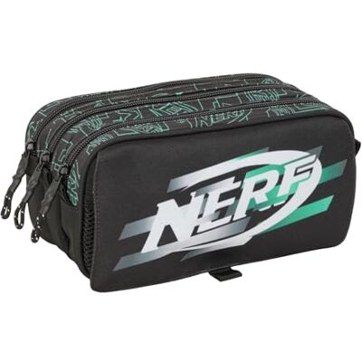 safta Nerf GAME Astuccio triplo grande, astuccio per bambini, ideale per bambini in età scolastica, comodo e versatile, qualità e resistenza, 21,5 x 8 x 10 cm, Nero, M, Casual safta Nerf GAME Astuccio triplo grande, astuccio per bambini, ideale per bambini in età scolastica, comodo e versatile, qualità e resistenza, 21,5 x 8 x 10 cm, Nero, M, Casual