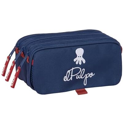 safta EL PULPO Astuccio triplo grande, astuccio per bambini, ideale per bambini in età scolastica, comodo e versatile, qualità e resistenza, 21,5 x 8 x 10 cm, Blu navy, M, Casual safta EL PULPO Astuccio triplo grande, astuccio per bambini, ideale per bambini in età scolastica, comodo e versatile, qualità e resistenza, 21,5 x 8 x 10 cm, Blu navy, M, Casual