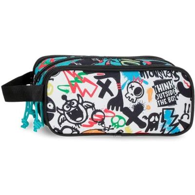 MOVOM Monsters Astuccio Triplo Nero 22x10x9 cm Poliestere MOVOM Monsters Astuccio Triplo Nero 22x10x9 cm Poliestere