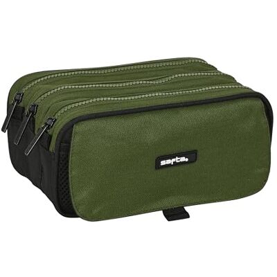 safta DARK FOREST Astuccio triplo grande, astuccio per bambini, ideale per bambini in età scolastica, comodo e versatile, qualità e resistenza, 21,5 x 8 x 10 cm, colore verde cachi/nero, Verde safta DARK FOREST Astuccio triplo grande, astuccio per bambini, ideale per bambini in età scolastica, comodo e versatile, qualità e resistenza, 21,5 x 8 x 10 cm, colore verde cachi/nero, Verde
