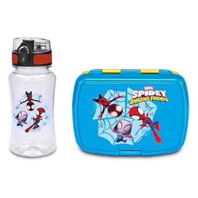 Seven Set Portamerenda + borraccia Spiderman, Divisorio interno, Borraccia 460ml ermetica, Facile da aprire, Prodotto ufficiale, Idea regalo bambini, Scuola e asilo Seven Set Portamerenda + borraccia Spiderman, Divisorio interno, Borraccia 460ml ermetica, Facile da aprire, Prodotto ufficiale, Idea regalo bambini, Scuola e asilo