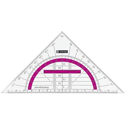 BRUNNEN Squadra da disegno, per geometria, in plastica BRUNNEN Squadra da disegno, per geometria, in plastica